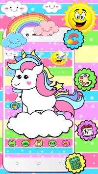 Cute Unicorn 3D Parallax Theme🦄 screenshot 1