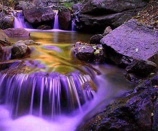 Purple Waterfall Wallpaper screenshot 1