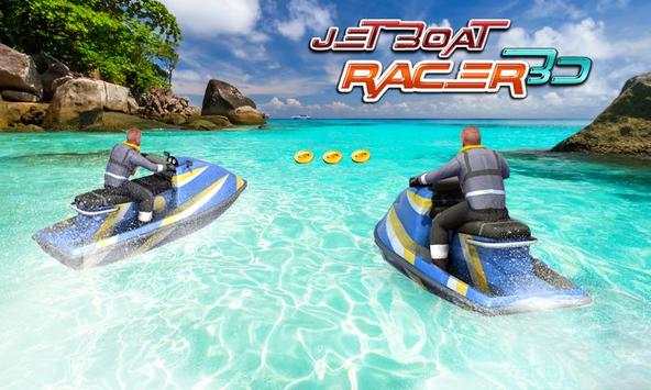 Jet boat racing 3D: water surfer driving game screenshot 3