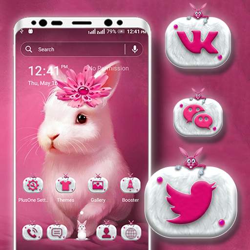 Cute Bunny Launcher Theme 1.4