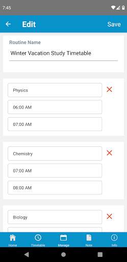 Study Timetable: Daily Routine screenshot 7