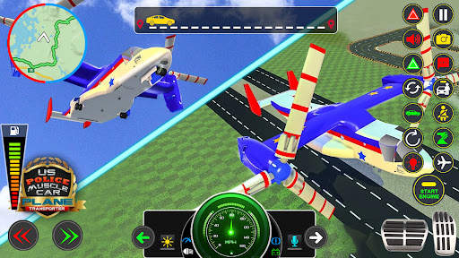 Police Muscle Car Cargo Plane screenshot 4
