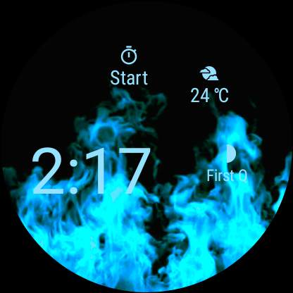 Flames Watch Face - Wear OS Smartwatch - Animated screenshot 10