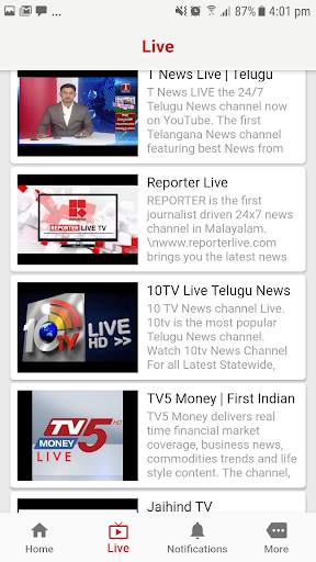 oCast TV: Watch Indian Live TV - News and Politics screenshot 2