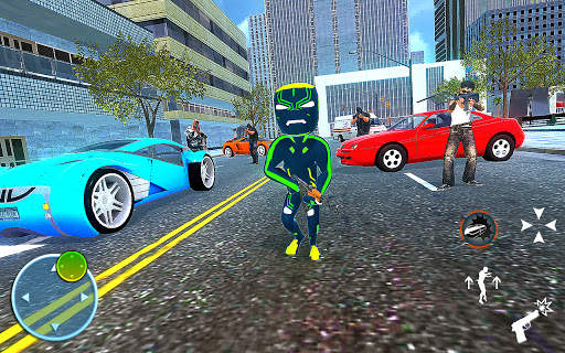 Neon Iron Spider Hero Stickman : Gangster War City screenshot 3