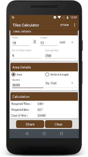 Tiles Calculator screenshot 2