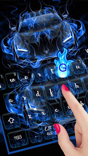 Blue Flame Car Keyboard स्क्रीनशॉट 2