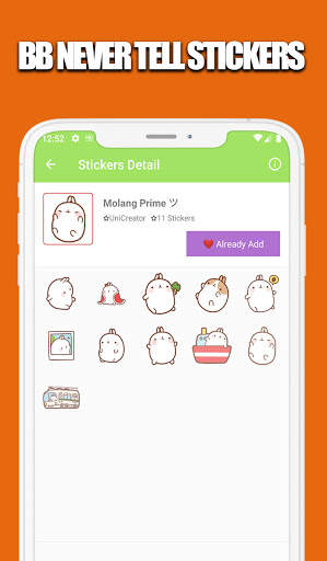 BB Never Tell Stickers screenshot 4