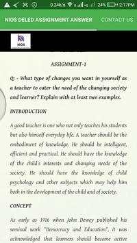 NIOS DELED Assignment Answer screenshot 1