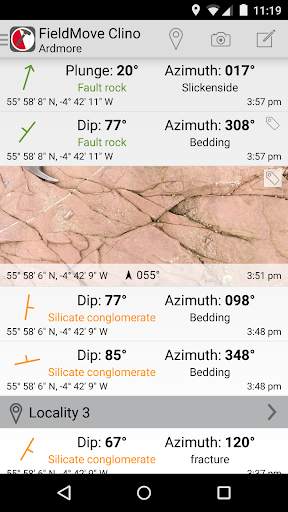 FieldMove Clino 5 تصوير الشاشة