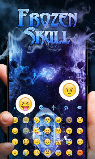 Frozen Skull  GO Keyboard  Theme स्क्रीनशॉट 3
