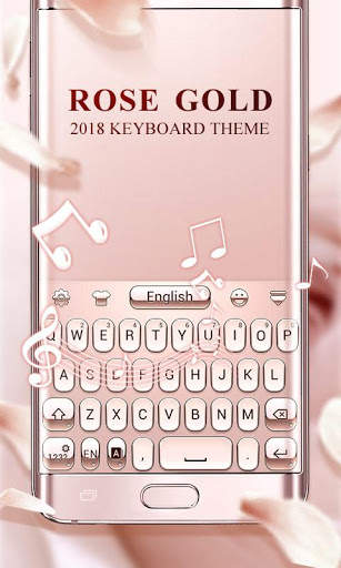 Rose Gold 2018 GO Keyboard Theme स्क्रीनशॉट 5