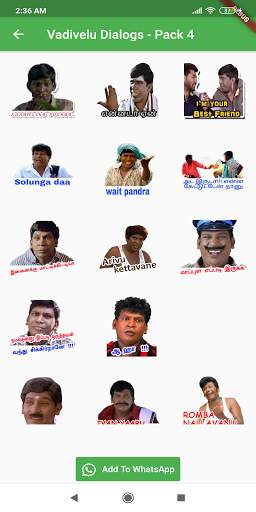 Tamil Vadivelu 400  Stickers screenshot 6