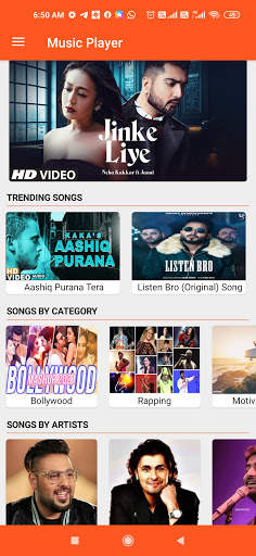 Free Music Player- (MP-3 Player with latest Songs) screenshot 1