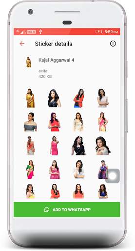 Kajal Aggarwal Stickers 4 WhatsApp screenshot 4