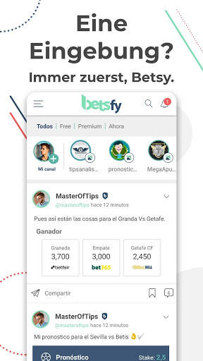 Betsfy – das soziale Netz der Sportprognosen screenshot 1