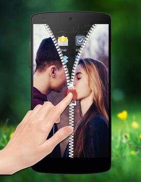 Couple Photo Zipper LockScreen screenshot 3
