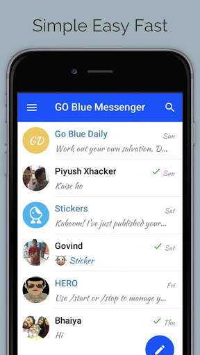 GO Blue Messenger screenshot 2