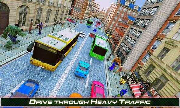 Superhero Passenger Bus Driving Simulation Game screenshot 4