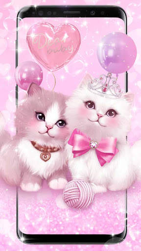 Pink Cute Cats Theme screenshot 3