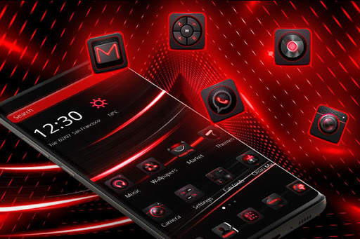 Dark Red Business Theme screenshot 1