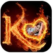 Fire Text Photo Frame 1.0.3