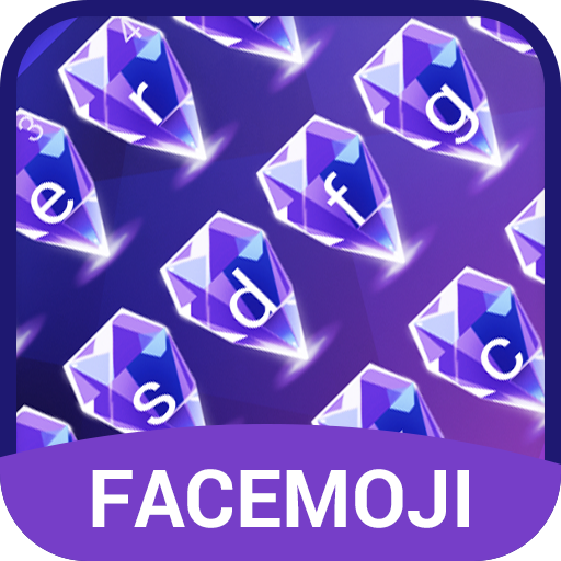 Purple Glitter Diamond Keyboard Theme For Girls icon