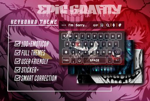 Tema Keyboard Grafiti epic Super Keren screenshot 3