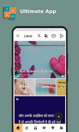 YOSH - Full Screen Videos Status & Downloader screenshot 1