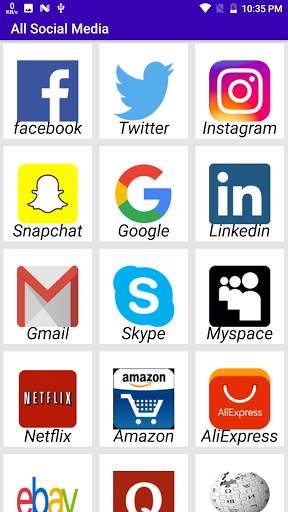 All Social Media and Social Networks in One App screenshot 1