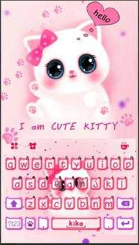 Keyboard Theme Pink Kitty Hello Girlish screenshot 1