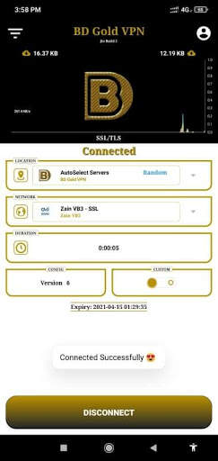 BD Gold VPN screenshot 1