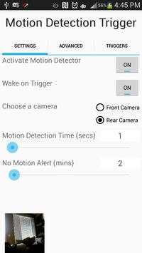 Camera Motion Trigger screenshot 2
