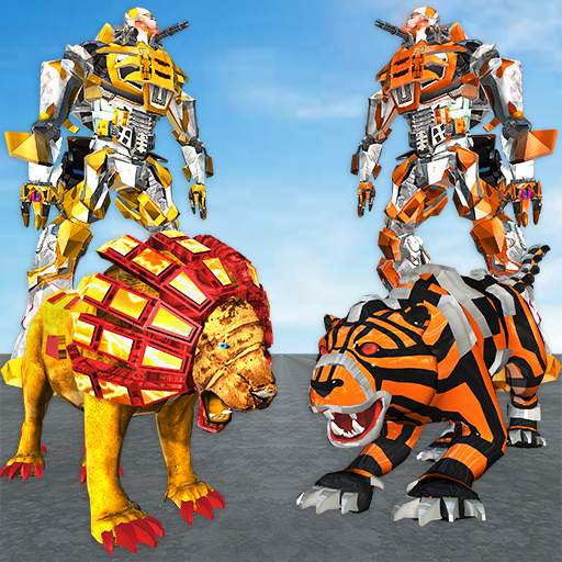 Ultimate Robot Lion Vs Tiger Robot Transform 1.6