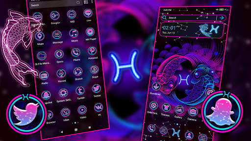 Pisces Zodiac Launcher Theme screenshot 1