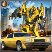 Air Robot Car Transform Game &amp; City Iron Superhero icon