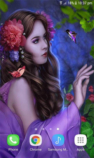 Purple Bird Beauty LWP screenshot 2