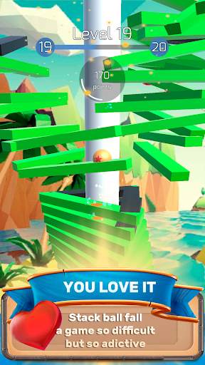 The Stack Tower : Ball Fall game 3d stick blocks ☄ screenshot 7
