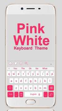 Pink White Keyboard Theme screenshot 1
