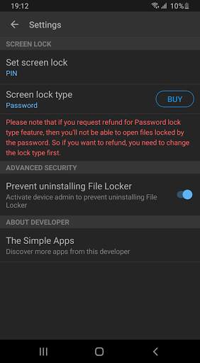 File Locker - Prevent access to files screenshot 4