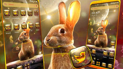 Rabbit in Space Launcher Theme screenshot 1