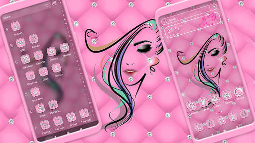 Girly Pink Launcher Theme screenshot 3