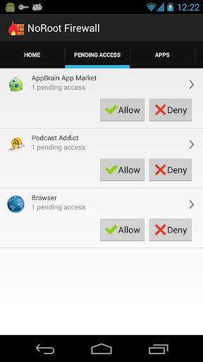 NoRoot Firewall Beta screenshot 1