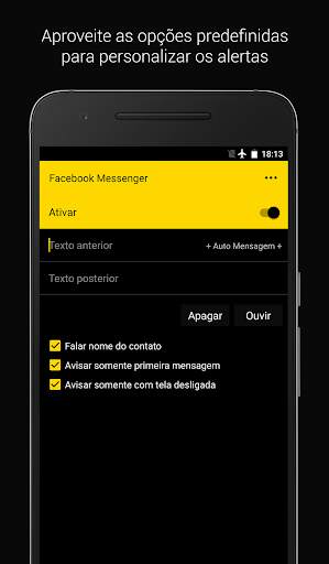 AlertBee Free - Notificações por voz screenshot 2