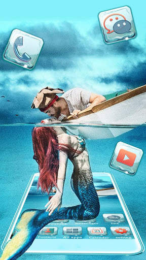 Mermaid, In, Loveथीम HD वॉलपेपर 3D आइकन स्क्रीनशॉट 2