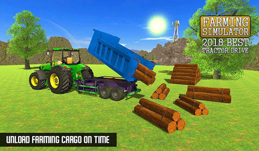 Offroad Farming Tractor Cargo Drive Simulator 2019 screenshot 10