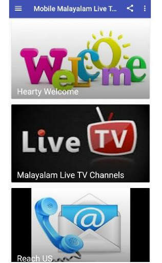 Mobile Malayalam Live TV HD Channels screenshot 1