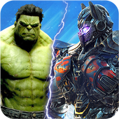 Superheroes Fighting Vs Robot Fighting Games icon