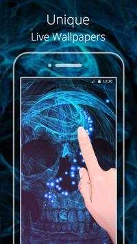 Blue Skull Live wallpaer screenshot 1