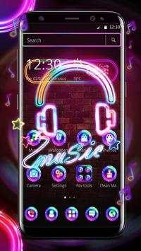 Neon Music Light Headset Theme screenshot 1